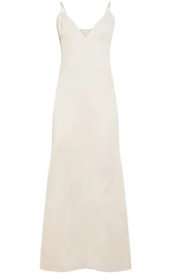 Stone Textured Strappy Maxi Dress