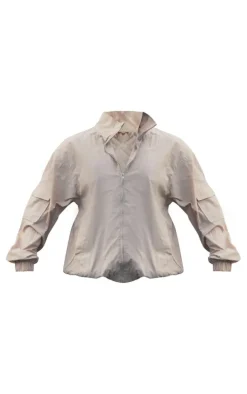 Stone Textured Zip Through Track Top