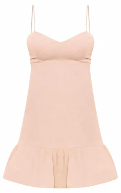 Stone Tierred Cross Back Shift Dress