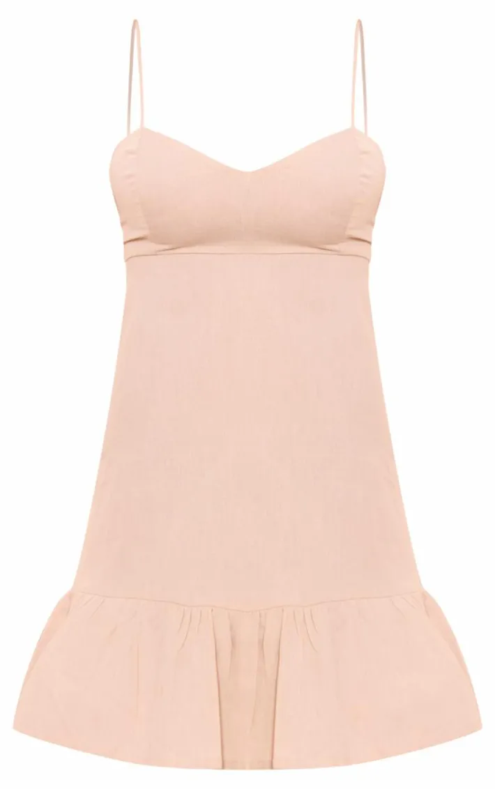 Stone Tierred Cross Back Shift Dress