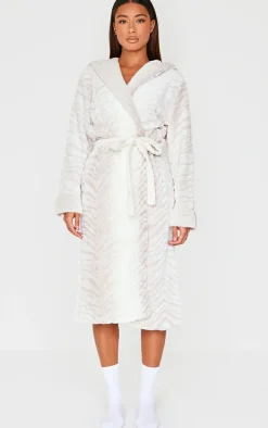 Stone Tiger Textured Fleece Bath Robe