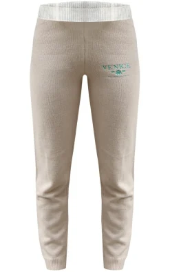 Stone Venice Embroidered Knitted Sweatpants