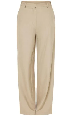 Stone Woven Straight Leg Pants