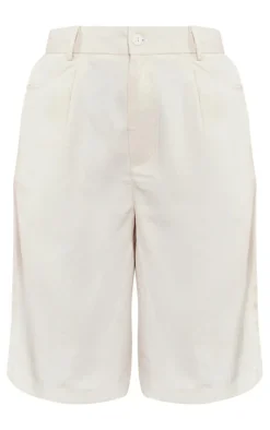 Stone Woven Tailored Bermuda Jorts