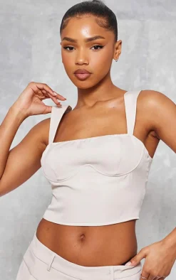 Stone Woven Underbust Seam Top