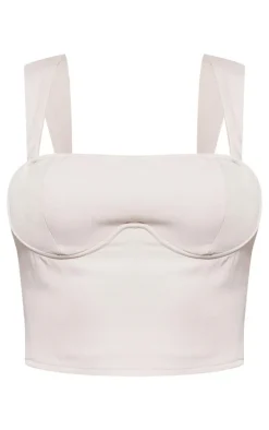 Stone Woven Underbust Seam Top