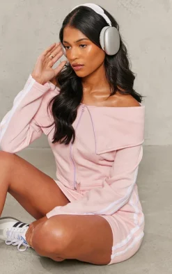 Tall Baby Pink Fold Over Detail Sweatshirt