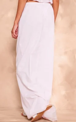 Tall Baby Pink Linen Look Maxi Skirt