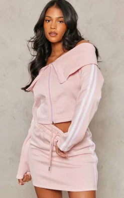 Tall Baby Pink Sweat Mini Skirt