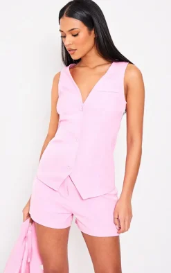 Tall Baby Pink Tailored Shorts