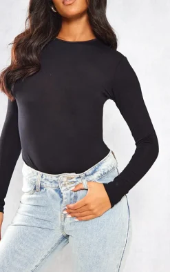 Tall Black Basic Long Sleeve Top