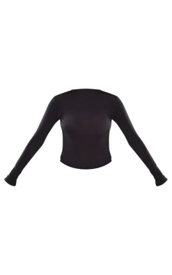 Tall Black Basic Long Sleeve Top