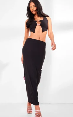 Tall Black Bow Detail Vest