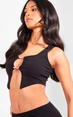 Tall Black Bow Detail Vest