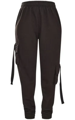 Tall Black Cargo Detail Casual Sweatpants