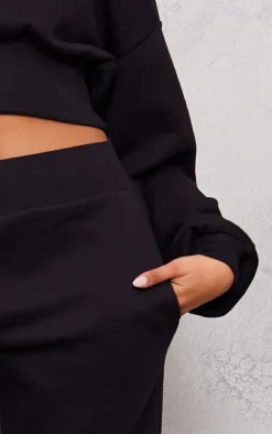 Tall Black High Waisted Wide Leg Sweatpant
