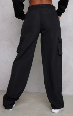 Tall Black Lightweight Shell Low Rise Cargo's