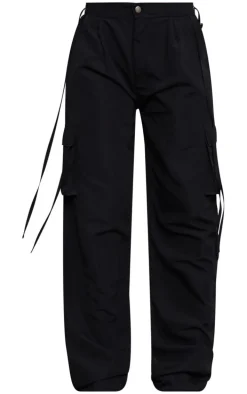 Tall Black Lightweight Shell Low Rise Cargo's