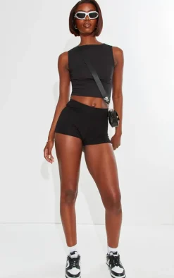 Tall Black Snatched Sculpt Sleeveless Vest