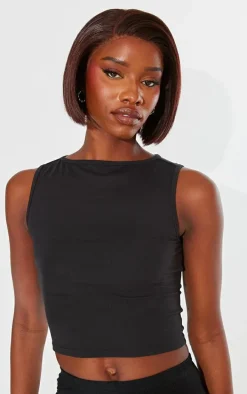 Tall Black Snatched Sculpt Sleeveless Vest