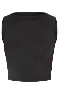 Tall Black Snatched Sculpt Sleeveless Vest