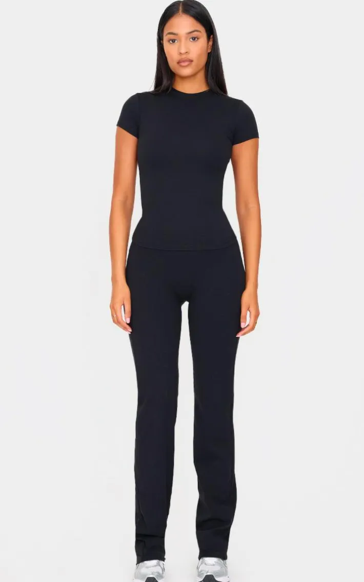 Tall Black Snatched Sculpt Short Sleeve Top