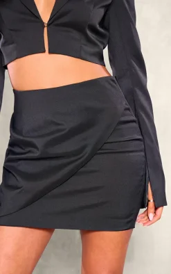 Tall Black Tailored Mini Skirt