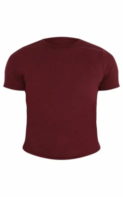 Tall Burgundy Premium Cotton Cap Sleeve T-shirt