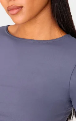 Tall Charcoal Crew Neck Long Sleeve Active Top