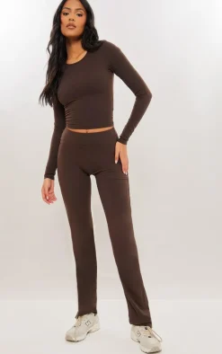 Tall Coffee Snatched Sculpt Long Sleeve Top