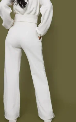 Tall Cream High Waist Wide Leg Sweatpants