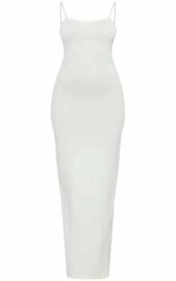 Tall Cream Knitted Strappy Maxi Dress
