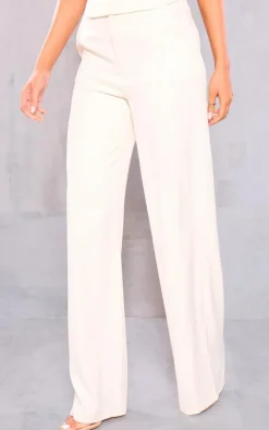 Tall Cream Woven Straight Leg Pants
