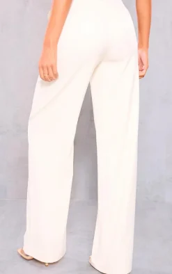 Tall Cream Woven Straight Leg Pants