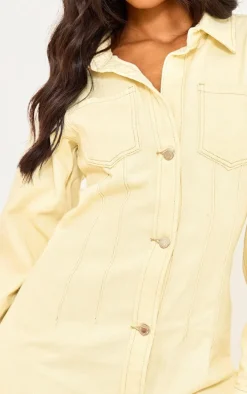 Tall Ecru Denim Oversized Shirt Dress