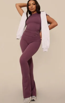 Tall Eggplant Core Collection Tab Snatched Sculpt Short Sleeve T Shirt