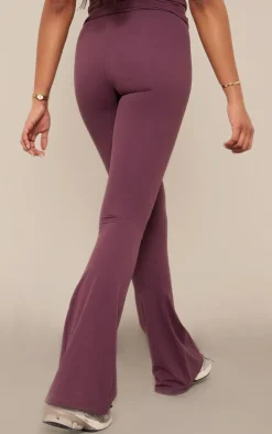 Tall Eggplant Core Collection Tab Snatched Sculpt Foldover Pants