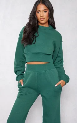 Tall Green Cropped Sweatshirt