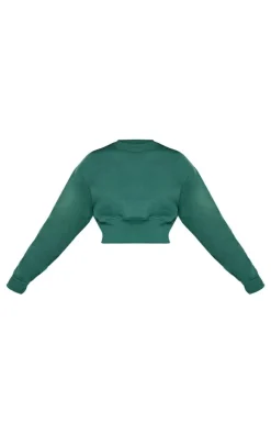 Tall Green Cropped Sweatshirt