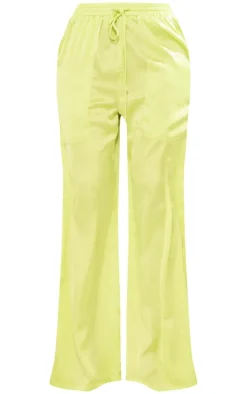 Tall Green Drawstring Satin Pants