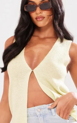 Tall Green Matcha Knitted Vest