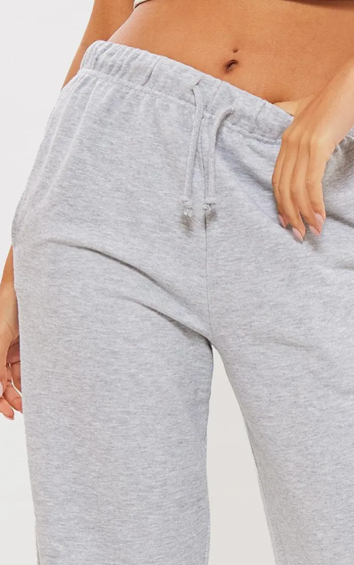 Tall Grey Marl Basic Raw Hem Sweatpants