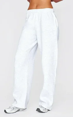 Tall Grey Marl Embossed Studio Archives Wide Leg Sweatpants