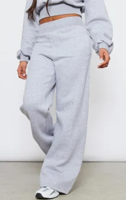 Tall Grey Marl High Waisted Wide Leg Sweatpants