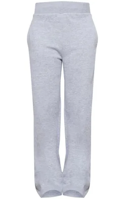 Tall Grey Marl High Waisted Wide Leg Sweatpants