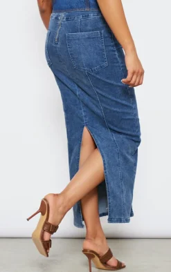 Tall Indigo Vintage Wash Midaxi Skirt