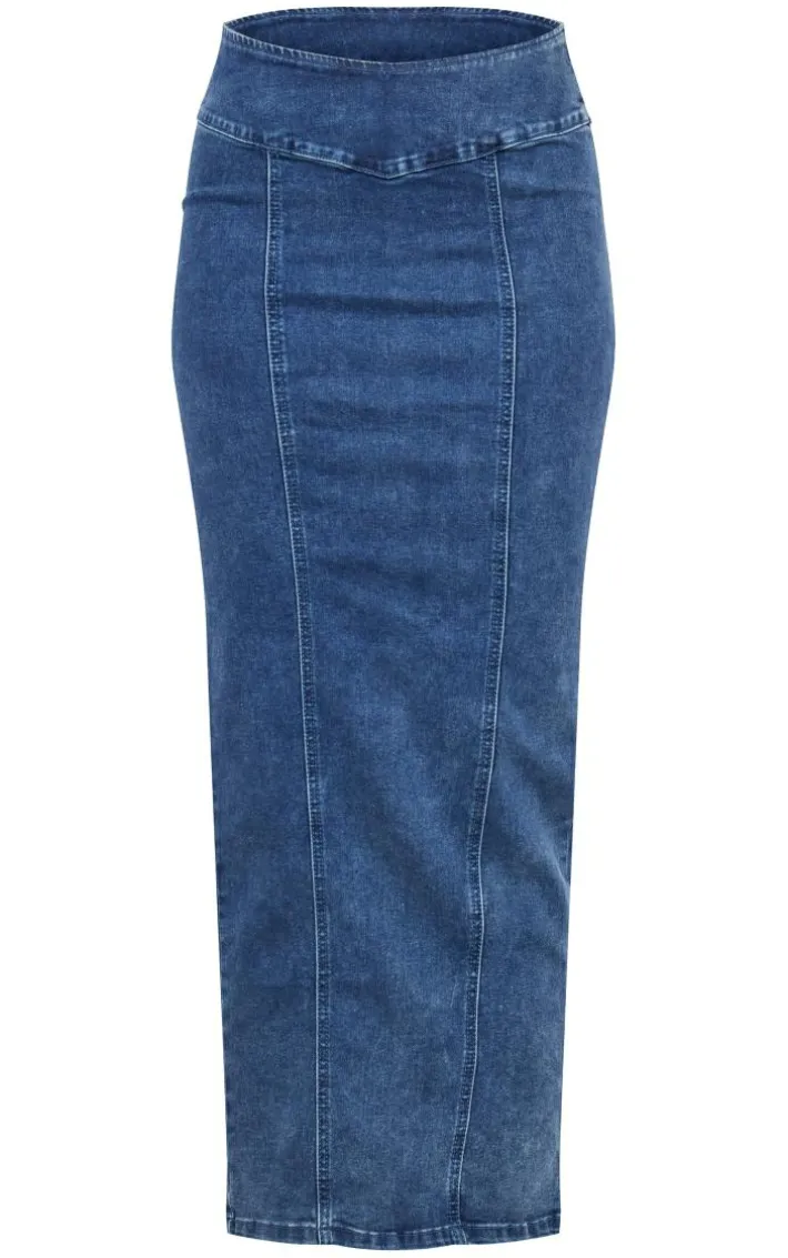 Tall Indigo Vintage Wash Midaxi Skirt