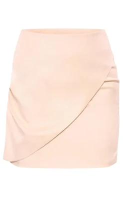 Tall Light Taupe Tailored Mini Skirt