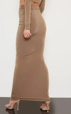 Tall Mocha Brown Midaxi Skirt
