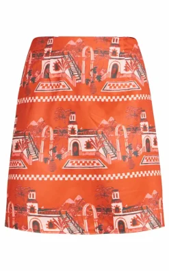 Tall Multi Brown Printed Mini Skirt